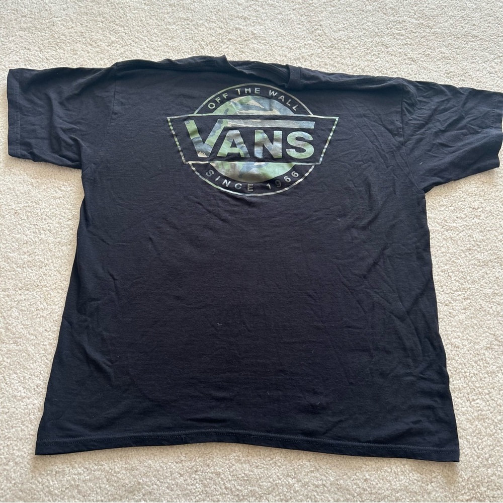 Vans Men’s Camo Logo T-Shirt Size XL